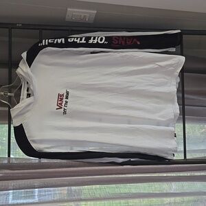 VANS white hoodie Long sleeve T